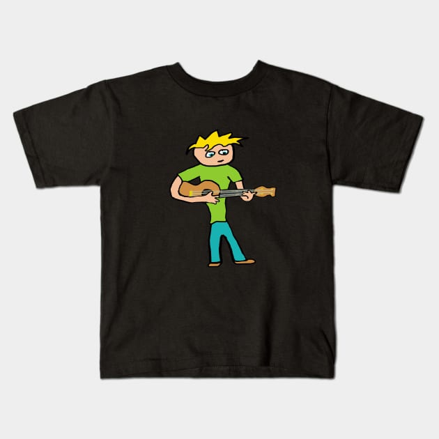 Ukulele Kids T-Shirt by Mark Ewbie